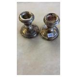 PR OF STERLING WEIGHTED CANDLE STICKS