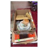 TRAYS, CHINA PIECES & MISC