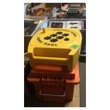 PORTABLE POWER CORD REEL & ORANGE STORAGE BX