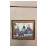 PAUL GOBLE WATERCOLOR NATIVE AMERICAN SCENE
