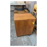 ROLLING SEWING MACHINE CABINET W/ KEY