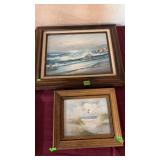 VINTAGE P. ZONARDS MEDIUM OIL PAINTING & WINSTON