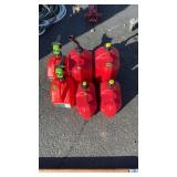 GROUP W/ 6 GAS CANS