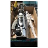 BX W/ STAR WARS FIGURES & LIFE SABER