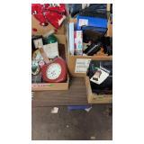 3 BX OF MISC OFFICE SUPPLIES W/ APPLE CLOCK