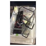 TOTE W/ HOSE RACKS, TOOL RACKS & MISC