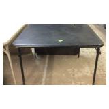 2 BLACK FOLDING CARD TABLES