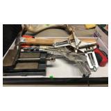 BX W/ CORNER CLAMPS, DRILL PRESS VISE, HAMMER &