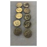 10 EISENHOWER DOLLARS