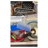 2 BX OF MISC KITCHEN ITEMS & BAKING PANS
