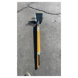 SQUARE SHOVEL W/ FIBERGLASS HANDLE & RAKE