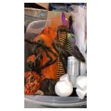 2 TOTES & BX OF HALLOWEEN DECOR