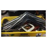 BX W/ SHELF BRACKETS, C CLAMPS, SCREWDRIVERS &