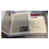 TRAY W/ MONTANA GRIZ SCRAPBOOKS & OTHER MONTANA