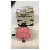 JOHNSON PRINCESS PUSH BUTTON CASTING REEL W/