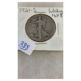 1921-S WALKING LIBERTY SILVER HALF DOLLAR