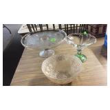3 PC OF GLASSWARE