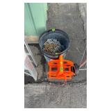 WIRE REEL & BUCKET OF TIRE CHAINS