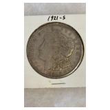 1921-S MORGAN SILVER DOLLAR