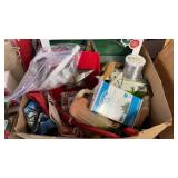 BX OF CHRISTMAS DECORATIONS W/ TREE STAR,