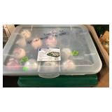 GROUP W/ CHRISTMAS TREE ORNAMENTS-ORGANIZER-