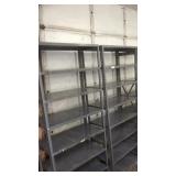 GROUP OF 3 METAL SHELVES