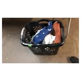 BASKET W/ DISNEY BEACH TOWEL, PLACEMATS & MISC