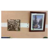 COUNTRY STORE PHOTOGRAPH & FRAMED DEER PRINT