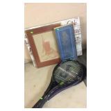 3 TENNIS RAQUETS & ART