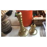 2 BRASS CANDLESTICKS
