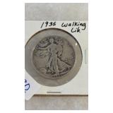 1935 WALKING LIBERTY SILVER HALF DOLLAR