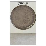 1921-D MORGAN SILVER DOLLAR