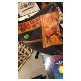 LEATHER 3 LEGGED STOOL