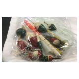 BAG OF VINTAGE FISHING BOBBERS