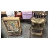 ANTIQUE PACHINKO GAME & OLD HIGH CHAIR