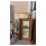 WALL MIRROR & COAT RACK W/ MIRROR BACK