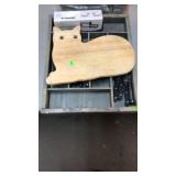 KNORK WOOD SILVERWARE TRAY, CAT CUTTING BOARD
