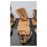 VTG. SPALDING JIM RICE BASEBALL MITT AND 2 MITTS