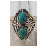 TURQUOISE COLOR 925 RING SZ 7