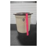 OHIO STONEWARE NO. 3 CROCK W/ LID