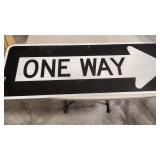1 WAY METAL ROAD SIGN
