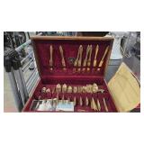 DIRILYTE GOLD TONE FLATWARE AND BOX