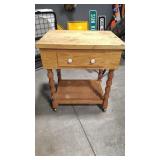 ROLL AROUND KITCHEN BUTCHER BLOCK TOP ISLAND