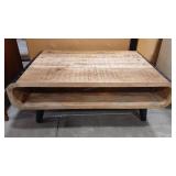 VIDA XL INDUSTRIAL COCKTAIL TABLE, MANGO WOOD AND