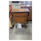 KEKMAN FURNITURE VINTAGE DROP LEAF SEWING STAND