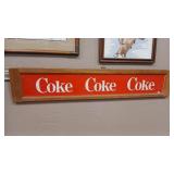 COKE FRAMED SIGN