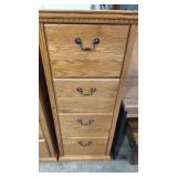OAK 4 DRAWER FILING CABINET