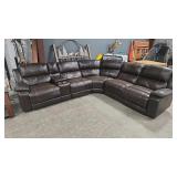 5 SEAT LEATHER POWER RECLINE SECTIONlAL