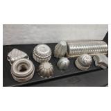 LARGE GROUP OF ALUMINUM FOOD AND COOKIE MOLDS