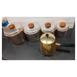 MCM 4-PIECE MIRRO ALUMINUM CANISER SET & REGLE